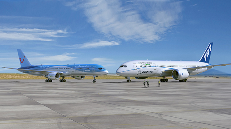 A 2015 file image of Boeing's 757 and 787 ecoDemonstrator test aircraft. (Boeing)