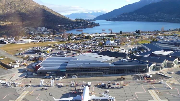 An aerial view Queenstown Airport. (Queenstown Airport Corporation)