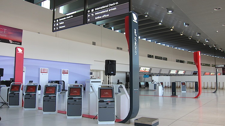 Virgin Australia's new home at Perth Airport's T1 Domestic Pier features self-service and staff-assisted checkin. (Jordan Chong)