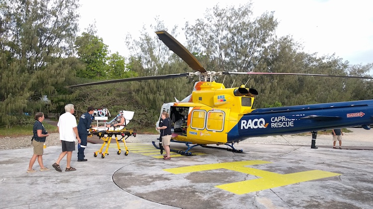 A supplied image of an RACQ Capricornia helicopter rescue service. (Babcock)