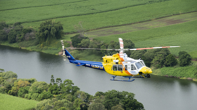 A file image of an RACQ rescue helicopter. (Babcock)