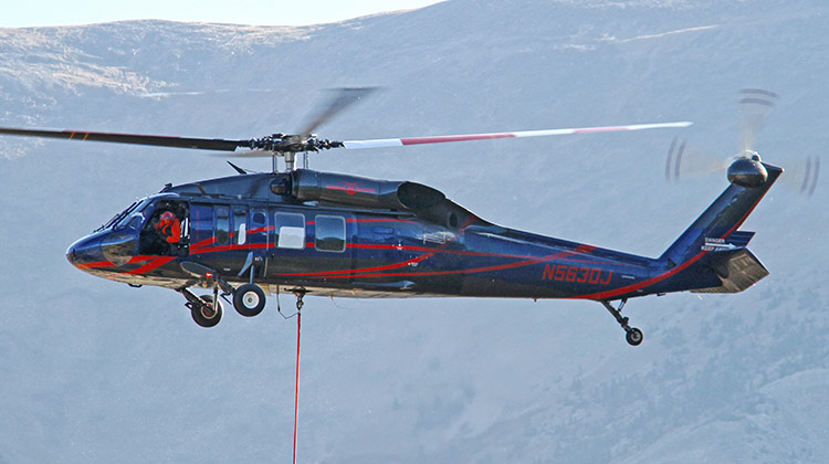 Timberline Helicopters’ UH-60A Black Hawk N563DJ is heading to Australia to work this bushfire season through Pay’s Helicopters of Scone, NSW. (Timberline Helicopters)