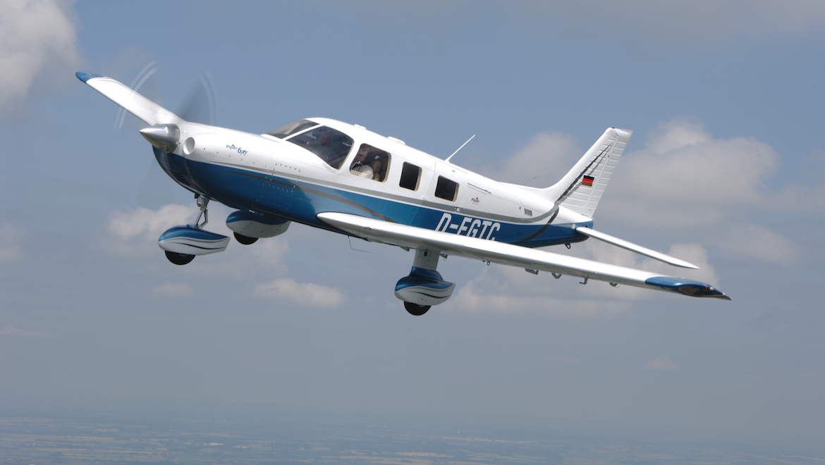 An air-to-air image of the Piper Cherokee 6XT. (Keith Wilson)