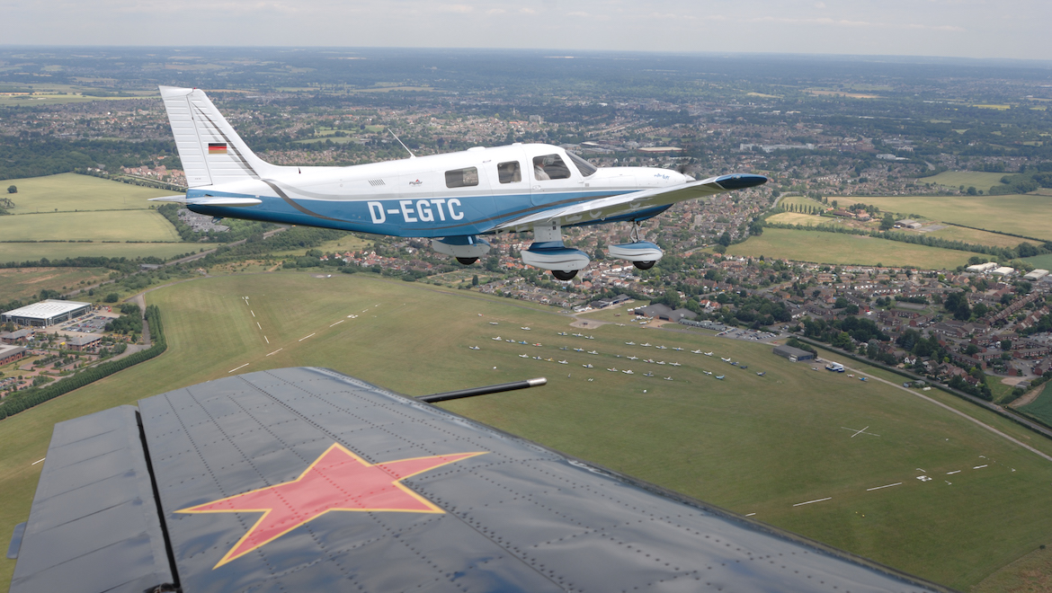 An air-to-air image of the Piper Cherokee 6XT. (Keith Wilson)