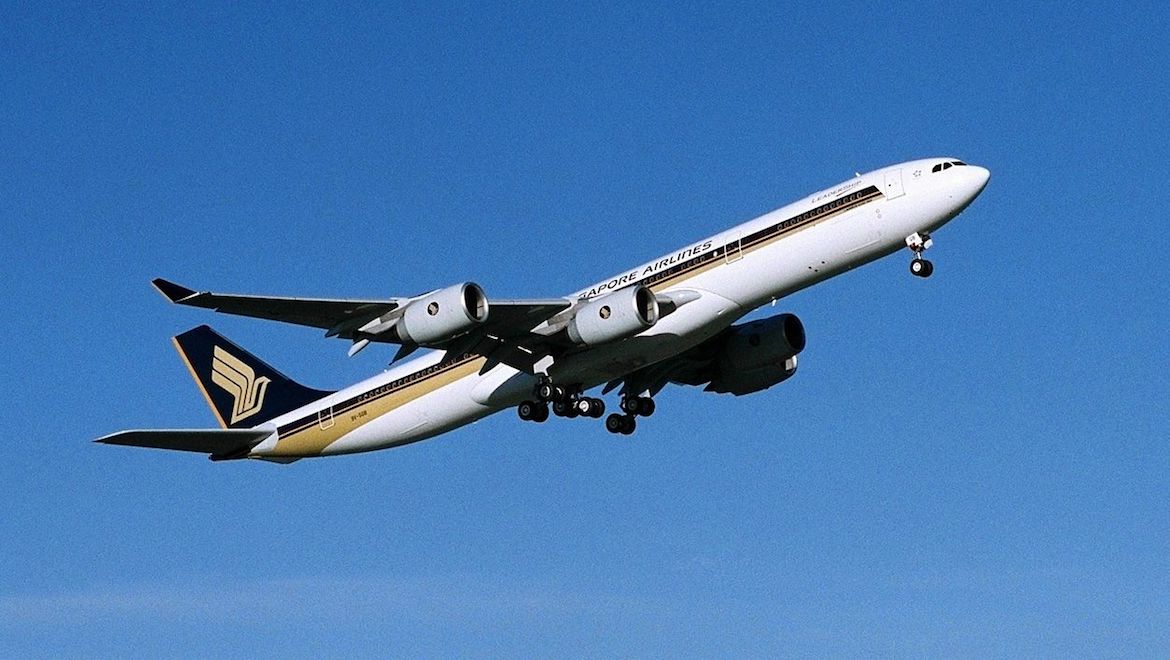 A file image of an Airbus A340-500 in Singapore Airlines livery. (Airbus)