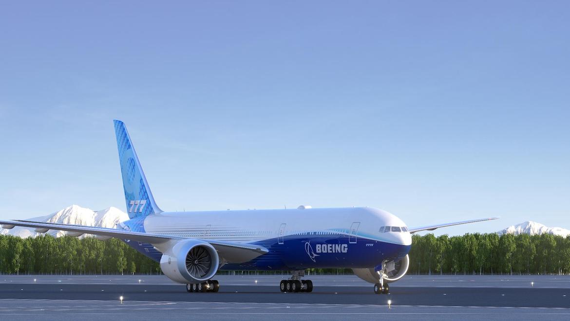 Boeing presents first 777-9X at staff-only event