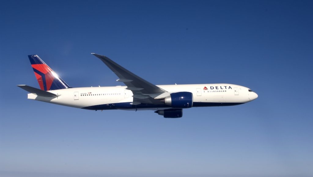A file image of a Delta Boeing 777-200LR. (Delta Air Lines)