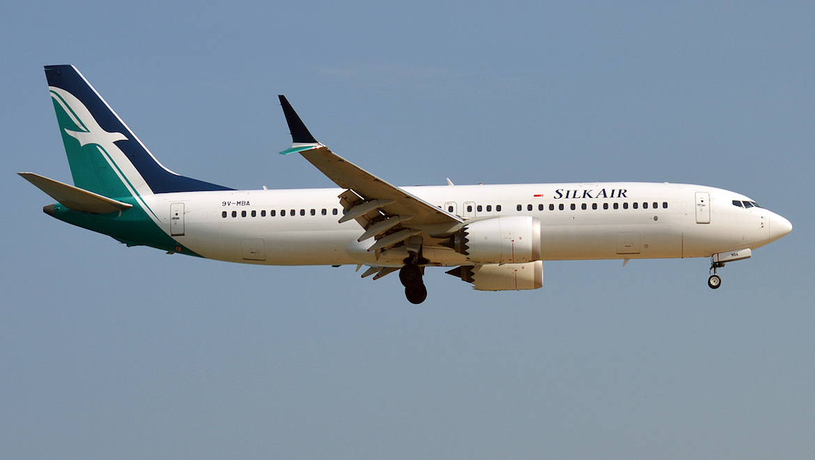 SilkAir Boeing 737 MAX 8 arrives in Alice Springs for long-term storage