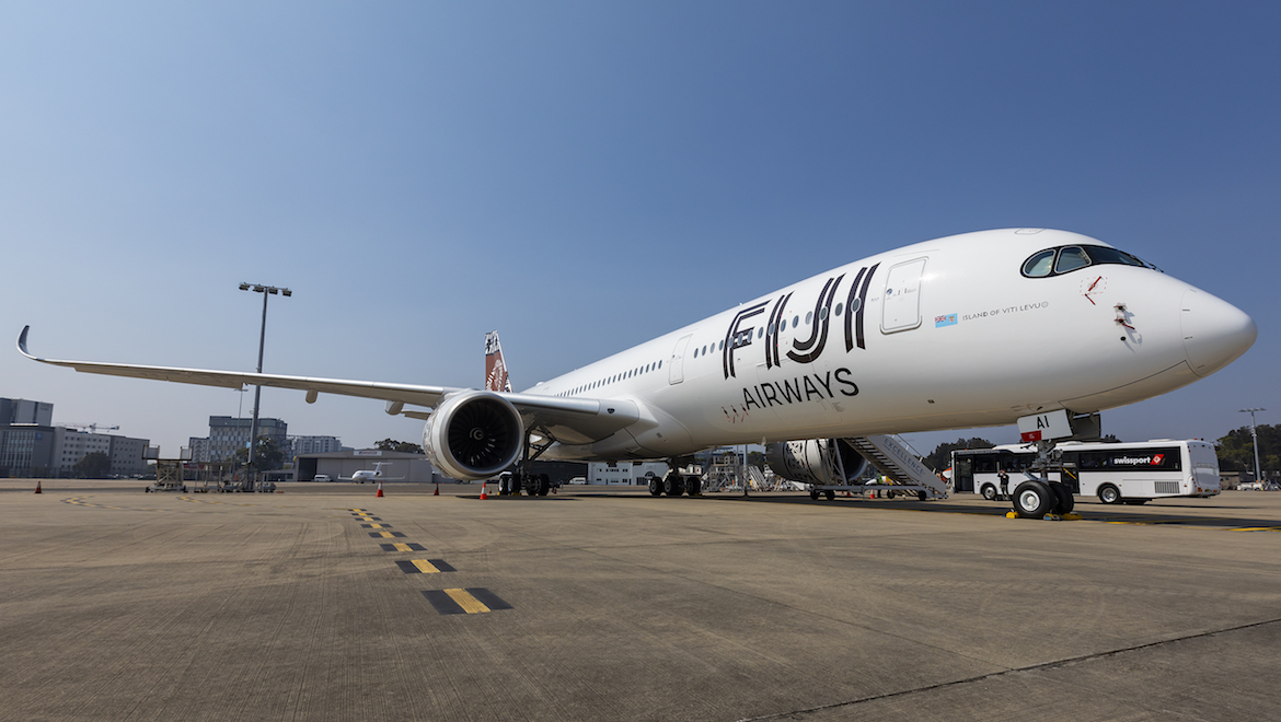 First Fiji Airways Airbus A350-900 almost home