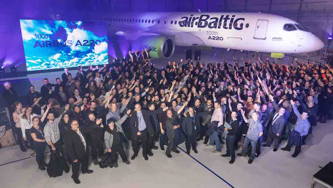 Airbus A220 program reaches 100th aircraft milestone