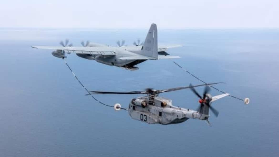 King Stallion heavy transport helicopter completes inflight refuelling tests