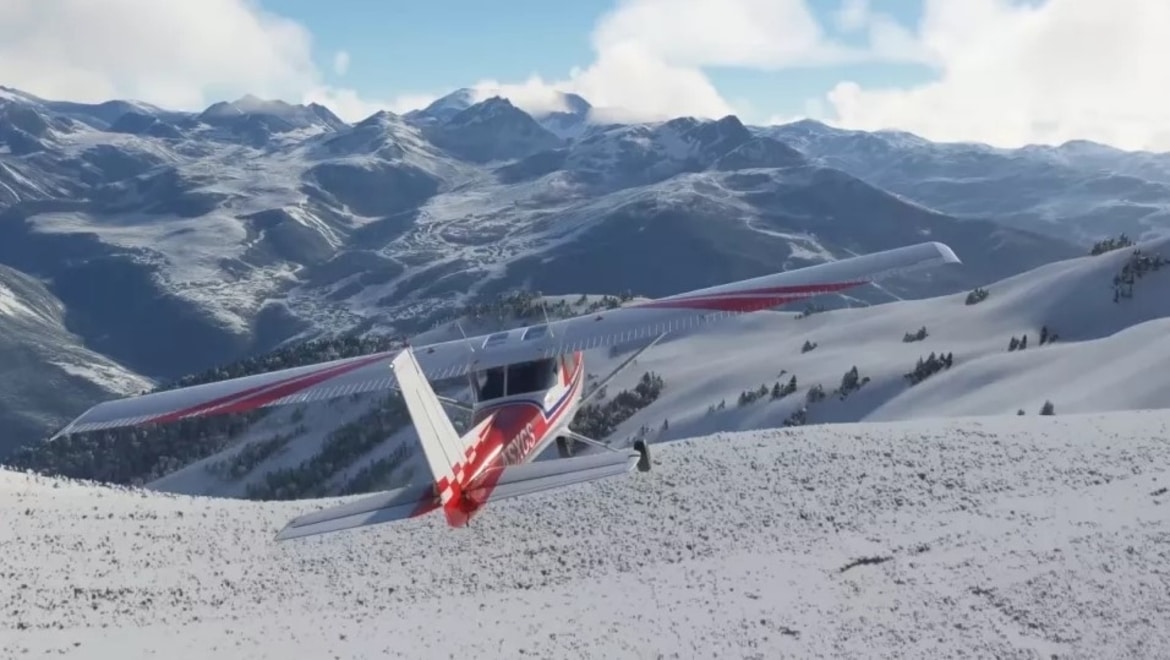 Flight Simulator adds snow to its real-life weather