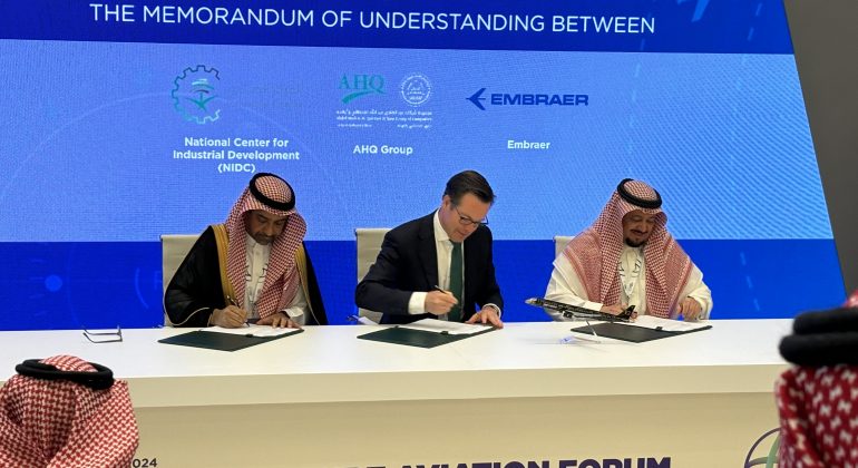 New agreement aims to boost Saudi Arabia’s aerospace industry through cooperation with Embraer